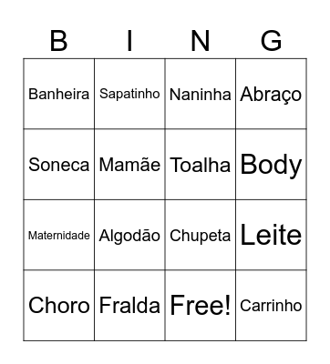 Chá do Davi Bingo Card