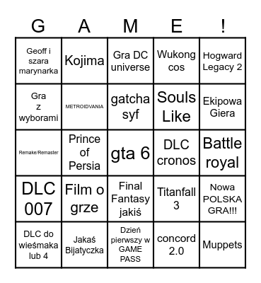 Sumer game fest Bingo Card