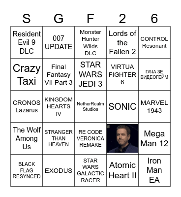 SUMMER GAME FEST Bingo Card