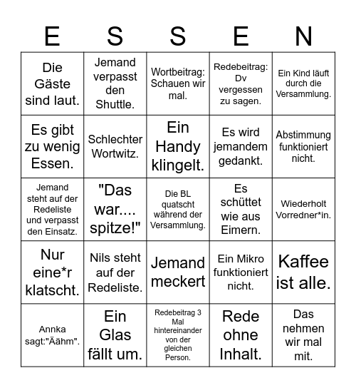 94. BV 2026 in Essen Bingo Card