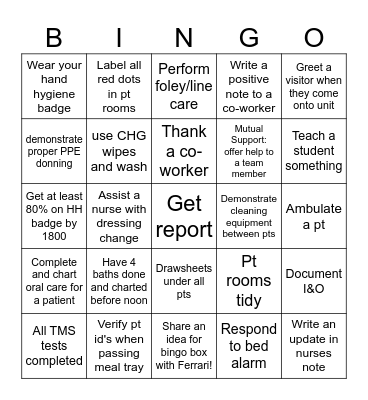 NT Bingo Card