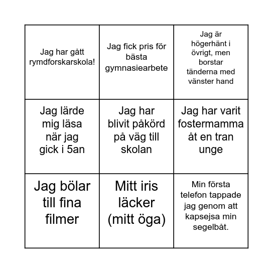 SEG Bingo! Bingo Card