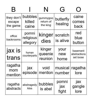 bing Bingo Card