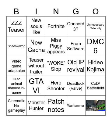 Summer Games Fest Bingo Card