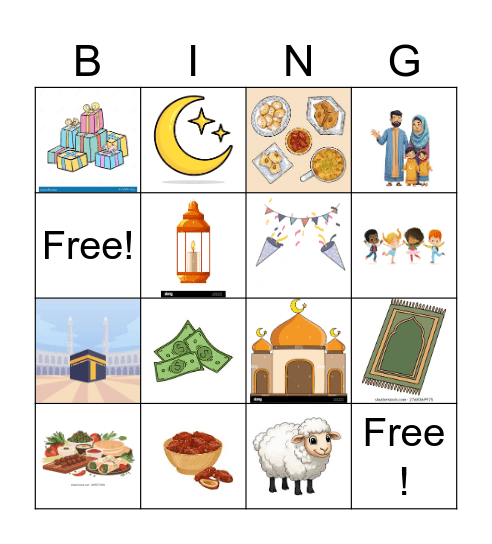 EID MUBARAK Bingo Card