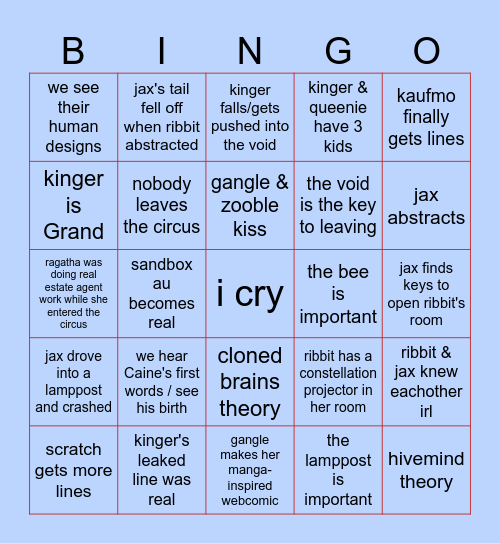 TADC 9 in theaters Bingo Card