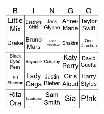 Capital Bingo Card