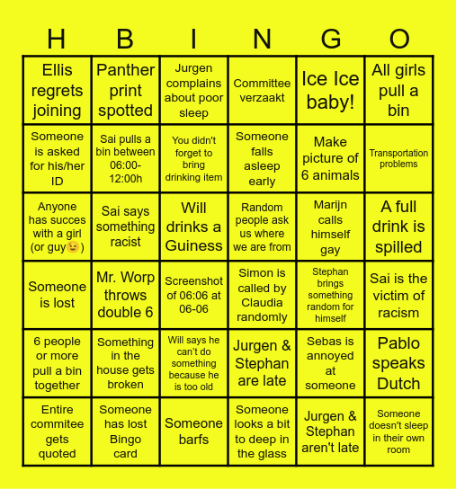 H6 06-06-26 Bingo Card