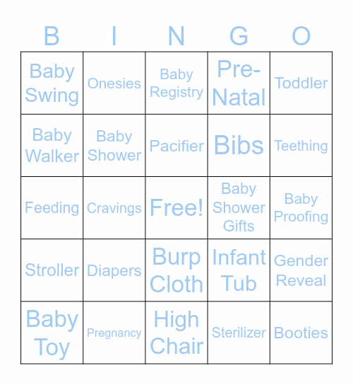 A Little Wild One Baby Shower Bingo Card