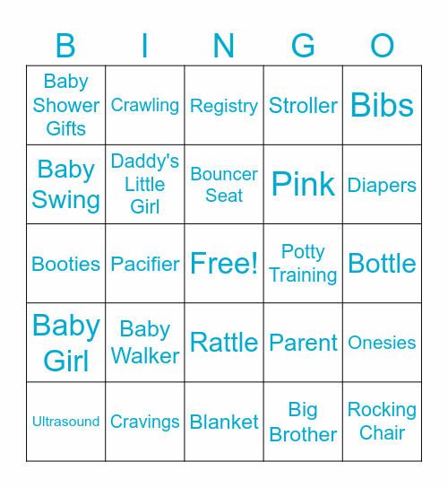 A Little Wild One Baby Shower Bingo Card