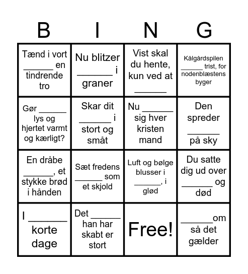 SALME-BINGO Card