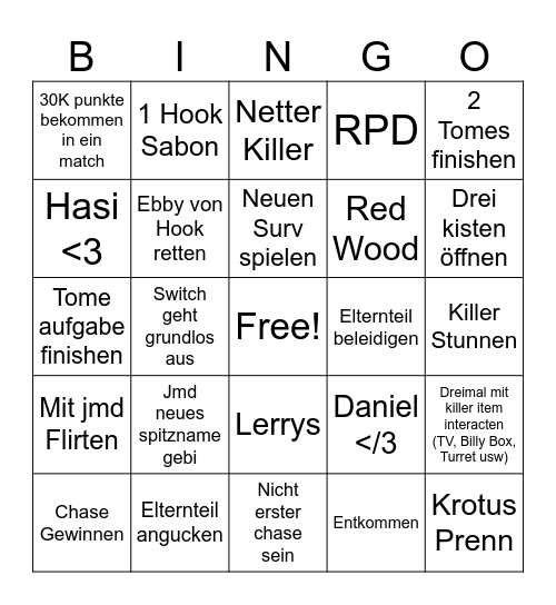 Lymx mach des jetzt! Bingo Card