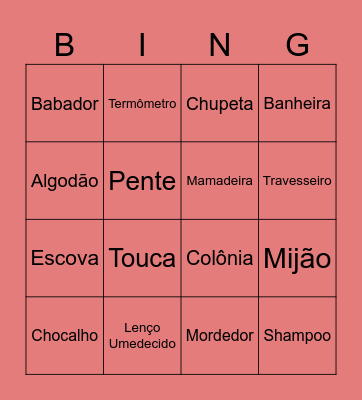 Bingo da Cecília Bingo Card
