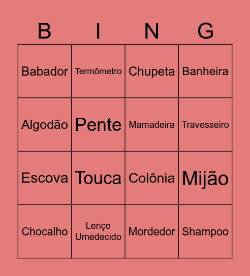 Bingo da Cecília Bingo Card