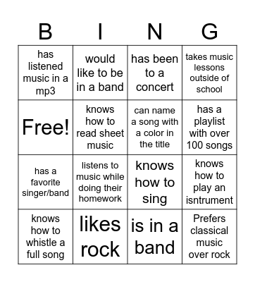Find someonw who... Bingo Card