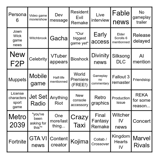 ArchCeres' SGF 2026 Bingo Board (twitch.tv/ArchCeres) Bingo Card