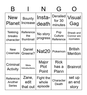 Space EP15 Bingo Card