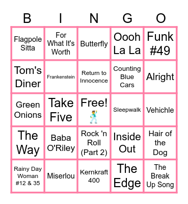 MUSIC BINGO at the Ann Arbor Eagles!  🤔 What was the name of that song???! 😎 Bingo Card