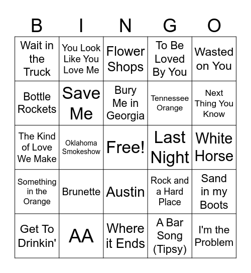 Post Covid Country Bingo Card