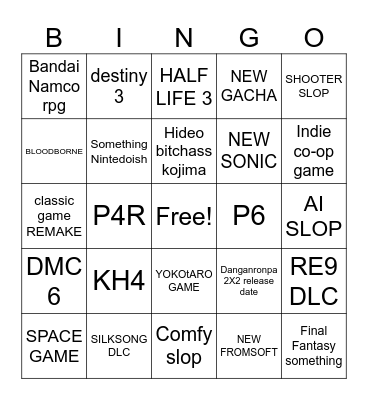 SGF 2026 Bingo Card