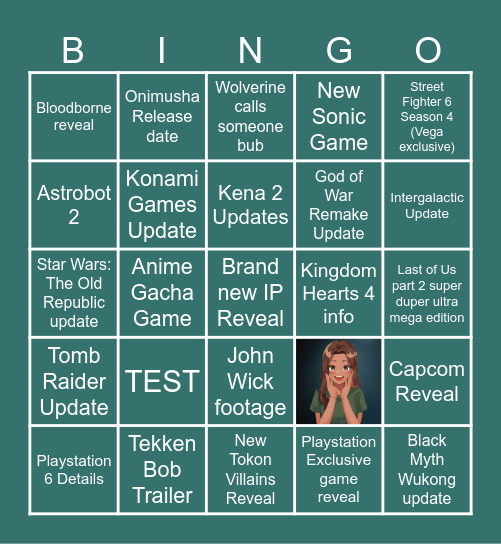 The EXP Lobby Sumer Game Fest Bingo Card