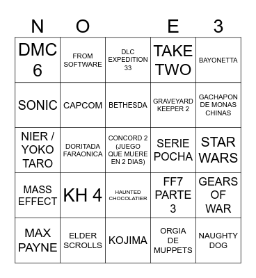 DORITOS CABRON Bingo Card
