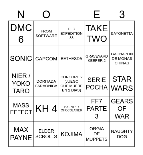 DORITOS CABRON Bingo Card