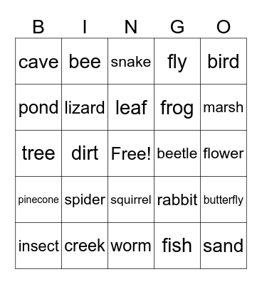 Science Bingo Card