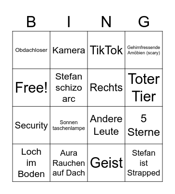 Lost Place Bingo Card
