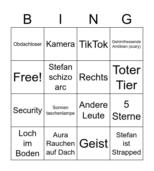 Lost Place Bingo Card