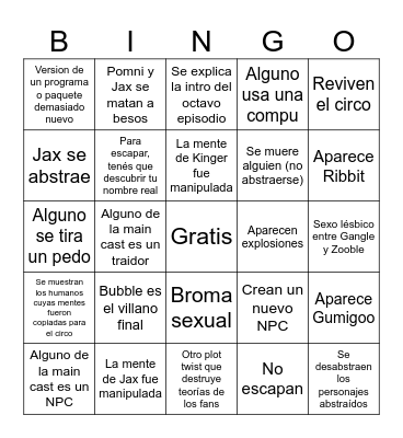 El 5x5 definitivo del Pachi Bingo Card
