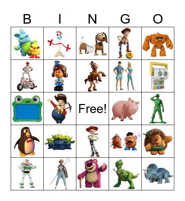 Toy Story Bingo Card