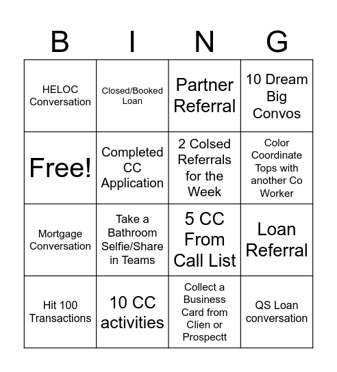 Banner Bingo Card