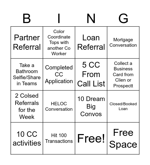 Banner Bingo Card