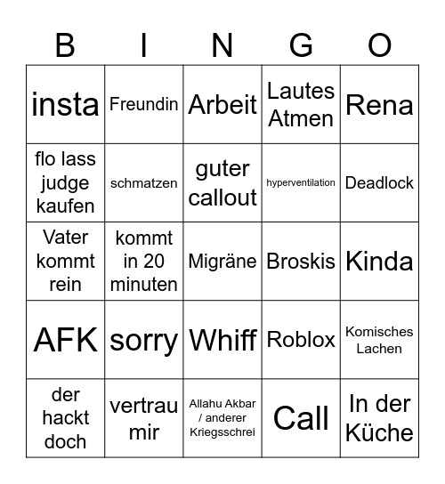 Emil Bingo Card