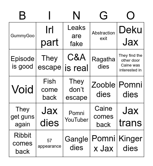 ADC BINGO Card