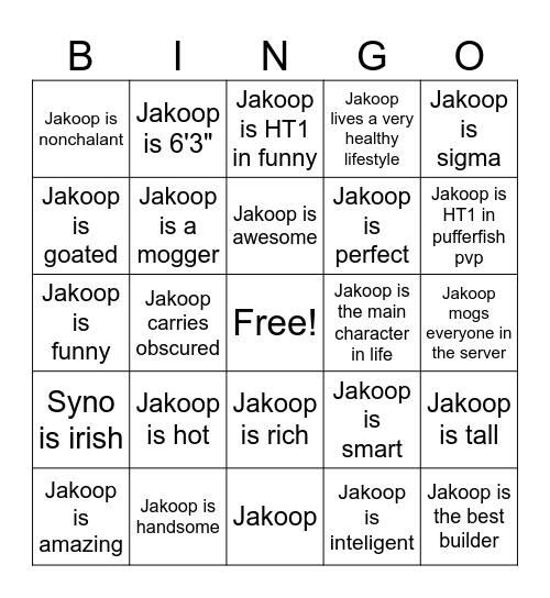 Obscured bingoop Bingo Card