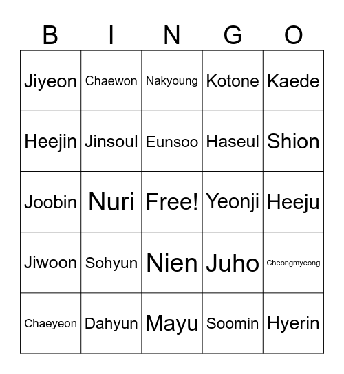MODHAUS BINGO Card
