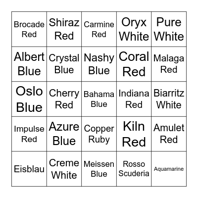 Summer Rennbow Bingo Card