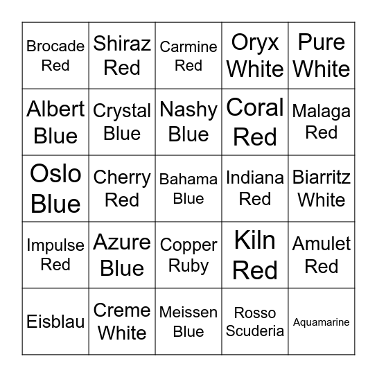 Summer Rennbow Bingo Card