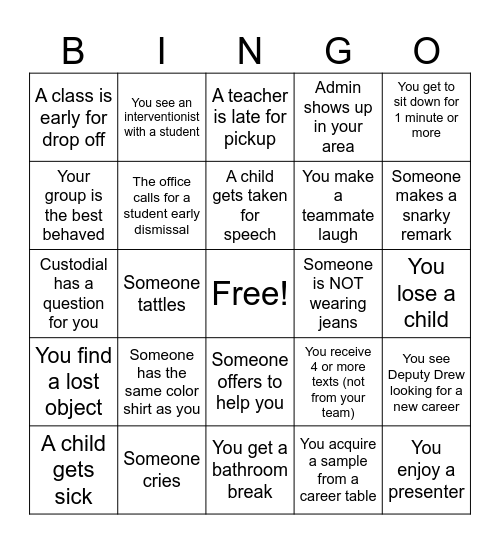 Making career day engaging Bingo Card