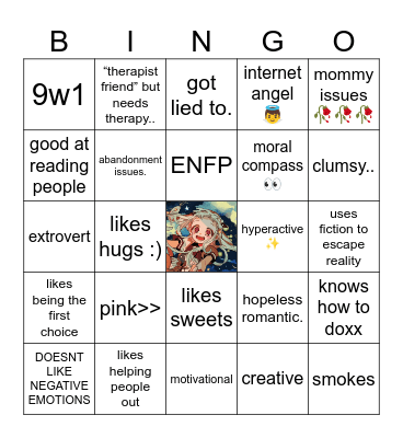 MEL BINGO🩷🩷🩷🩷🩷🩷🩷🩷 Bingo Card