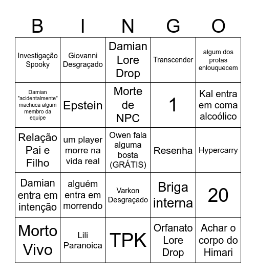 Bingo Card