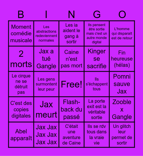 TADC Bingo Card