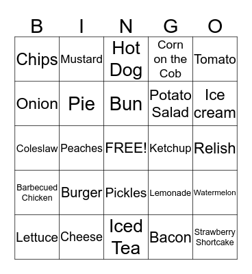 Anova Summer BBQ Bingo Card