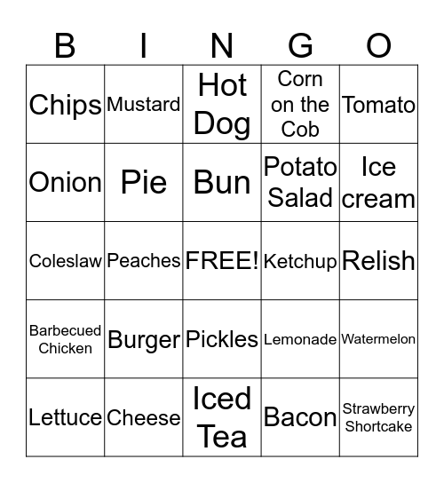 Anova Summer BBQ Bingo Card