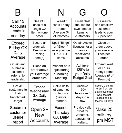 June Bloom Bingo** Bingo Card