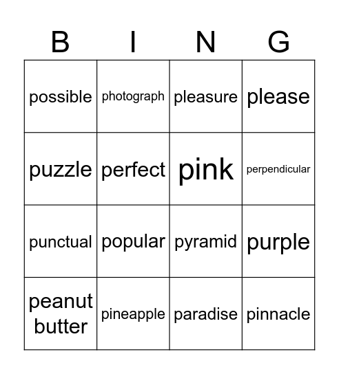 HAPPY  FRIDAY Bingo Card