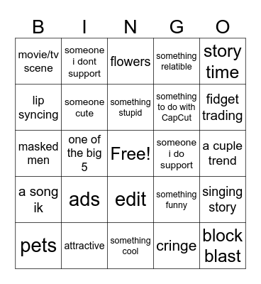 TT bingo Card
