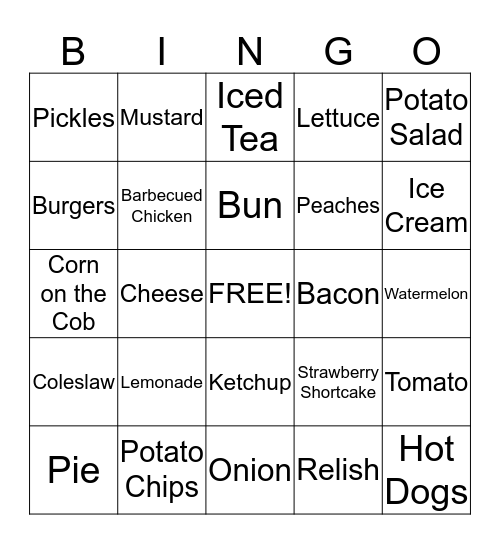 Anova End of the Year BBQ! Bingo Card